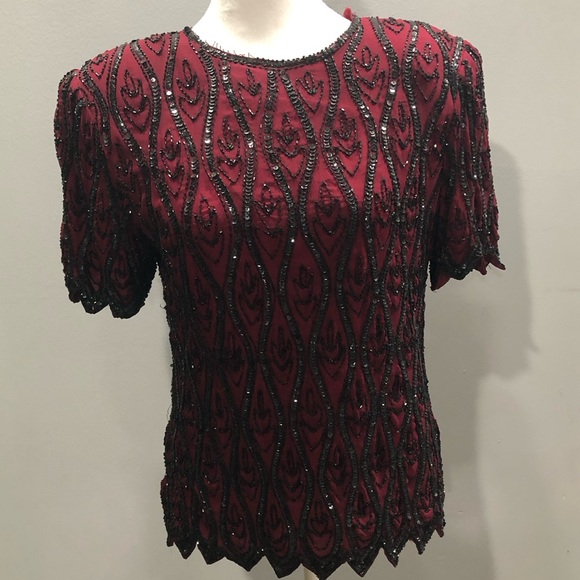 Stenay Tops - Vintage Beaded Blouse